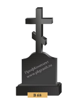 Памятник постамент В-68 с крестом