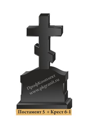 Памятник постамент №5 с крестом №6-1